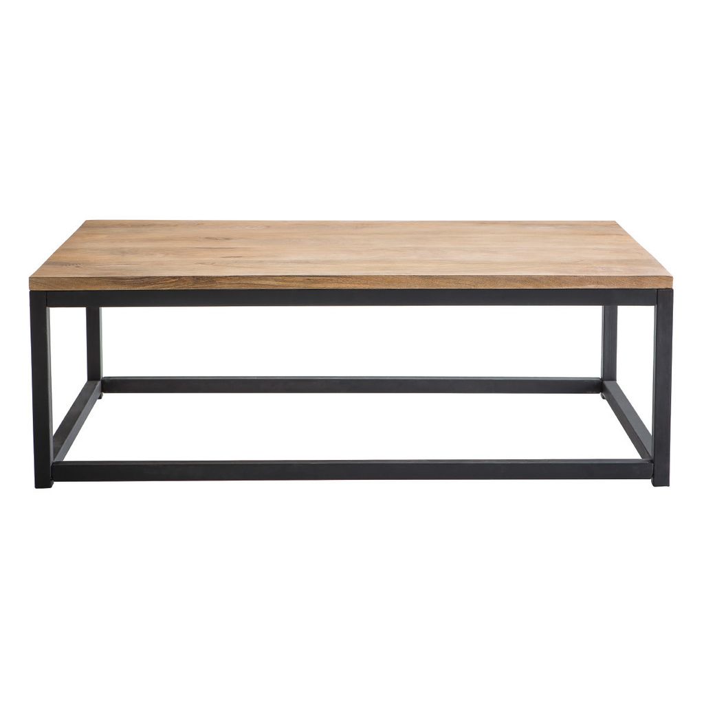 Miliboo - Industrieller Couchtisch FACTORY Holz und Metall