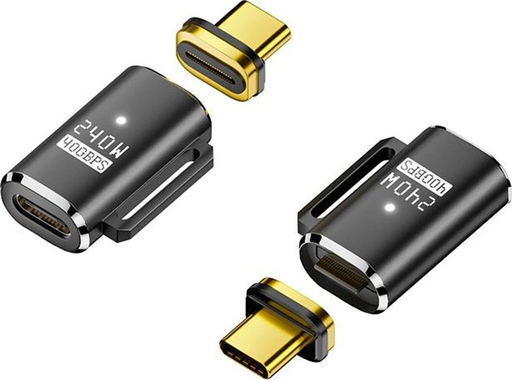 INF Magnetadapter: USB-C Buchse auf Stecker, 240W Produktbild 