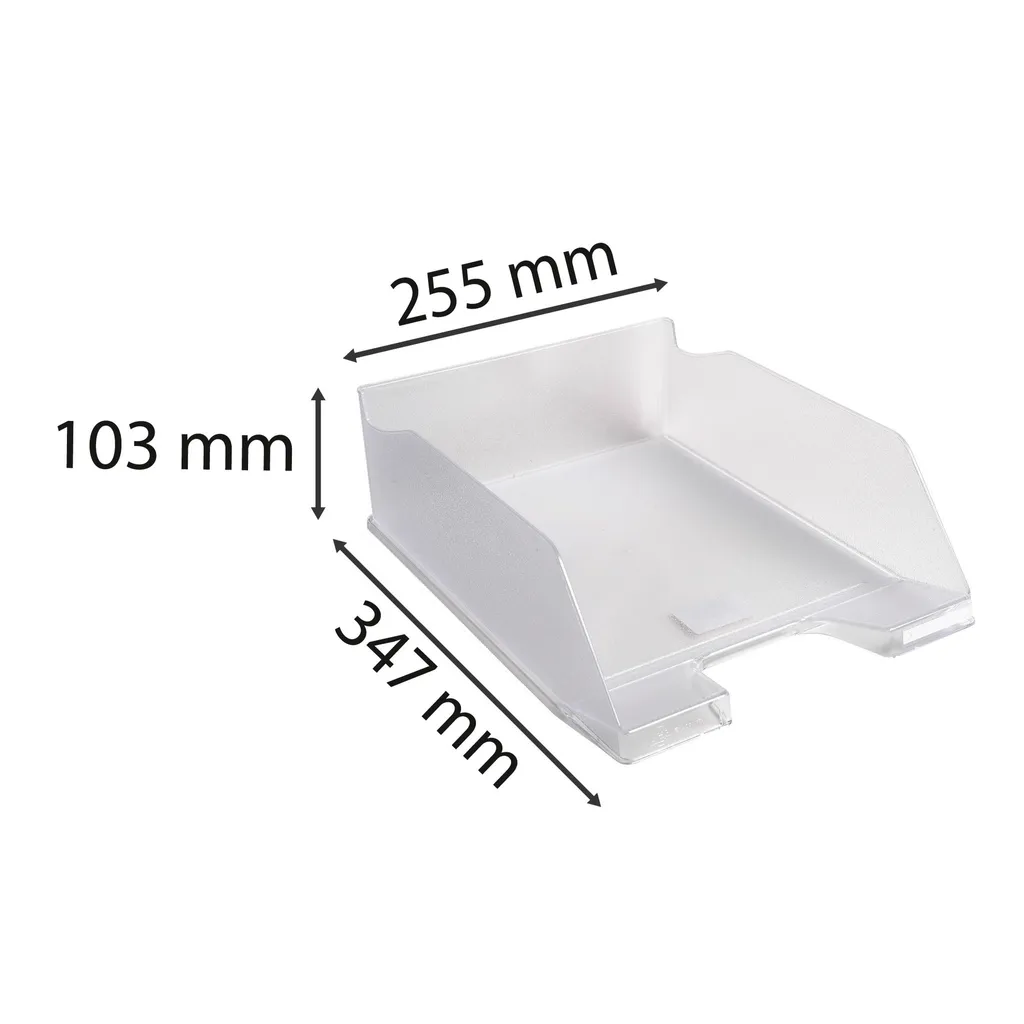Exacompta 4x Corbeille à courrier Combo Maxi Office Cristal 11523D