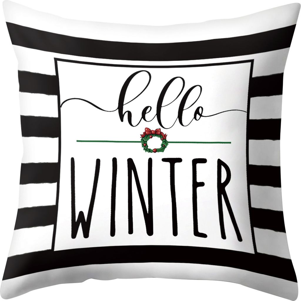 Pushion Case auffällige bequeme dekorative staubdestellte Schlafzimmer Wohnzimmer Wurfkissenabdeckung Weihnachtsdekor für Autositz-N