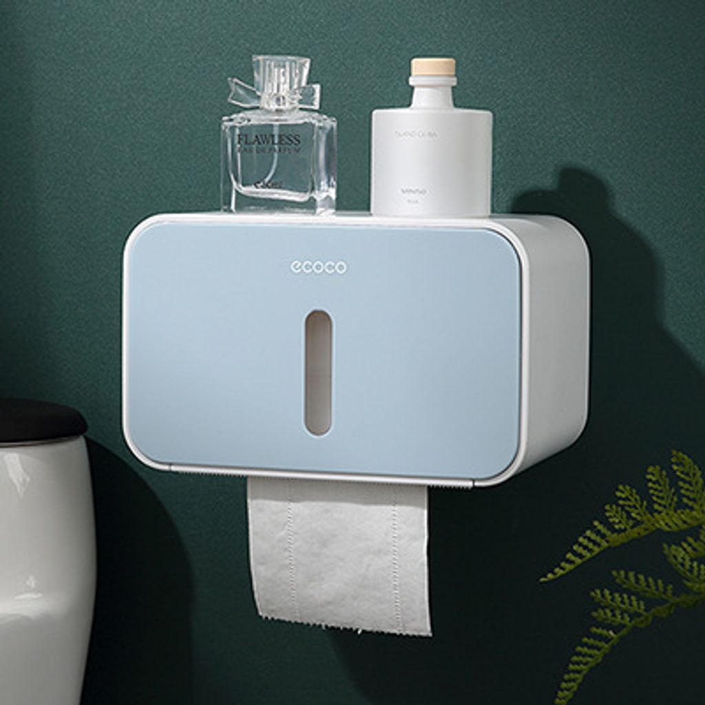 Wasserdichte Papier Handtuch Box Wand Nicht-Stanzen Kreative Einfache Design Home Bad Zubehör Artikel Platzierung Rack colour blau