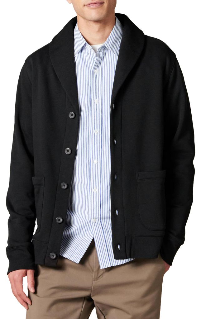 A. Essentials Herren Langarm-Cardigan mit Schalkragen, Produktbild 