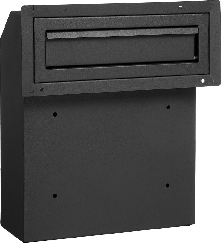 SucceBuy Durch-die-Tür-Schlüsselkasten, robuster Durch-die-Tür-Briefkasten aus Stahl mit 12-Zoll-Zahlenschloss, schwarz