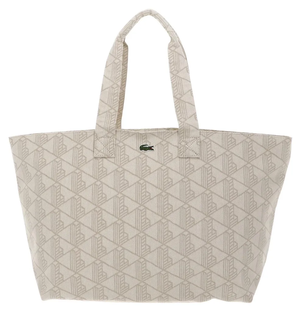 Sac Shopper Lacoste Blanc Beige : Le Cabas Idéal pour le Travail et Ville