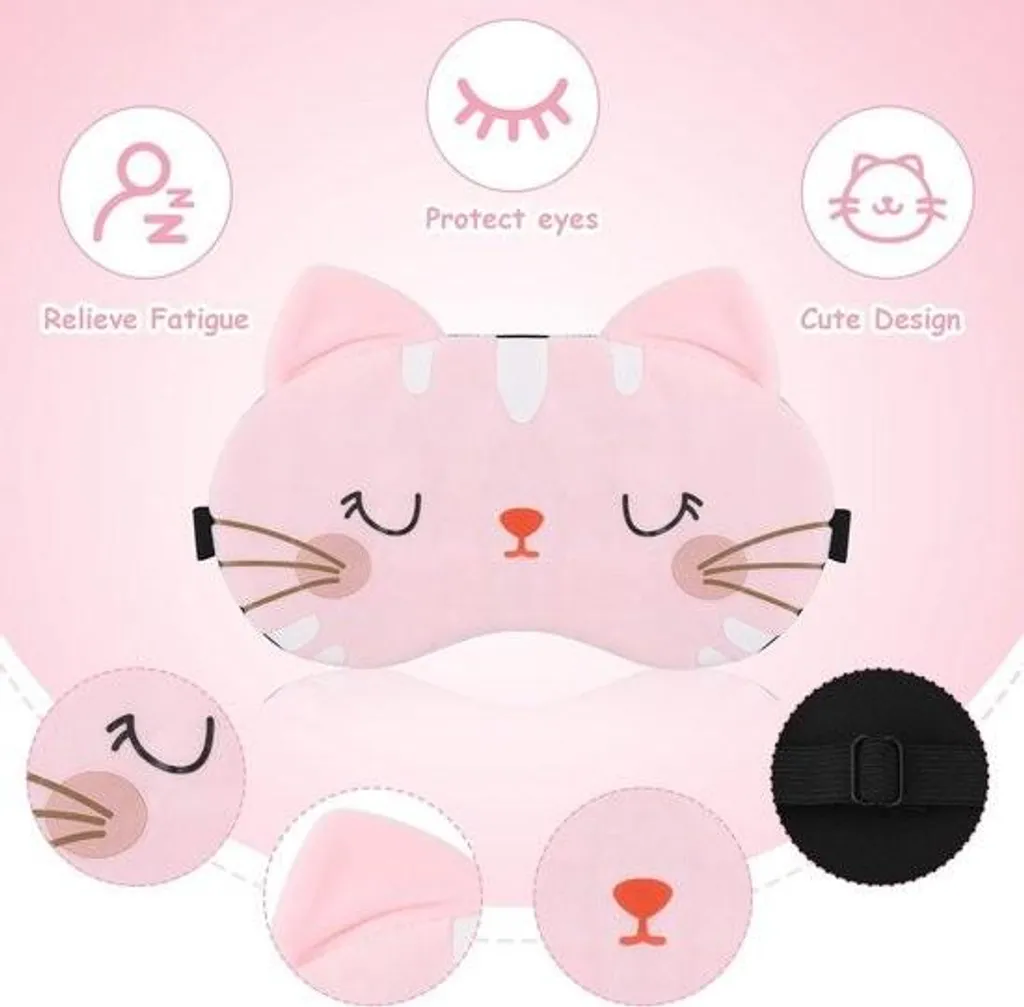 Dormir partout avec le masque de sommeil enfant chat - Solution 3 pièces - 4
