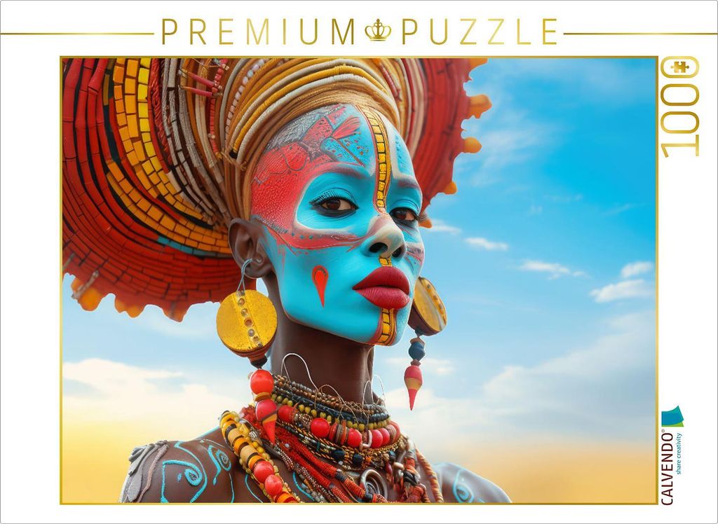 CALVENDO Puzzle Surrealismus trifft Massai-Kultur | 1000 Teile Lege-Größe 64x48cm Foto-Puzzle für glückliche Stunden