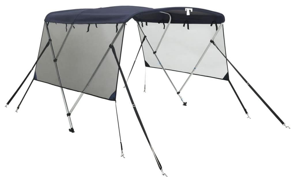 vidaXL 3-Bow Bimini-Top avec panneaux latéraux en maille Image du produit 