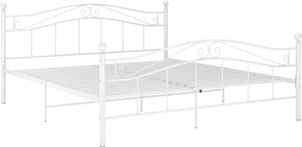 vidaXL Bett Weiß Metall 200x200 cm
