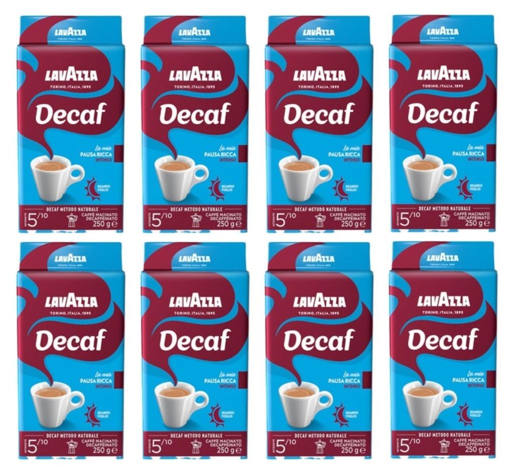 Café moulu DEK Intenso 8 x 250 g - Lavazza Image du produit 