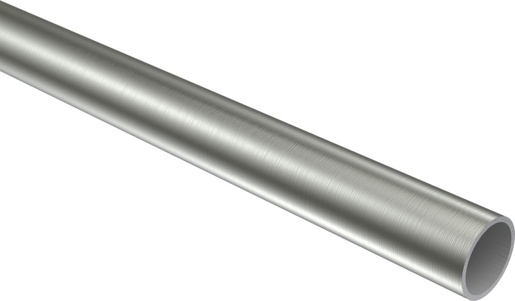 Interdeco Rundrohr / Edelstahlrohr für Gardinenstangen 12 mm Ø Edelstahl, 120 cm