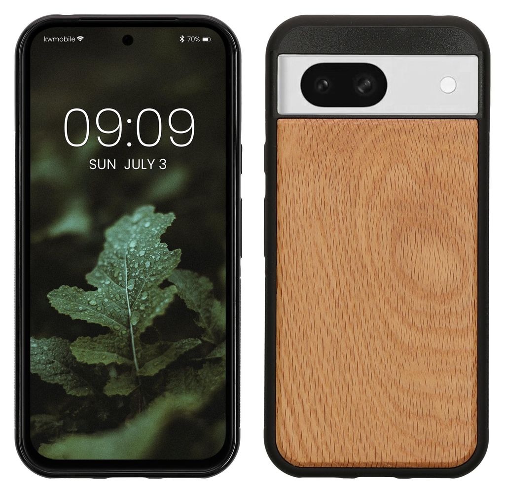 kwmobile Handyhülle für Google Pixel 8a Hülle Holz - Case Produktbild 