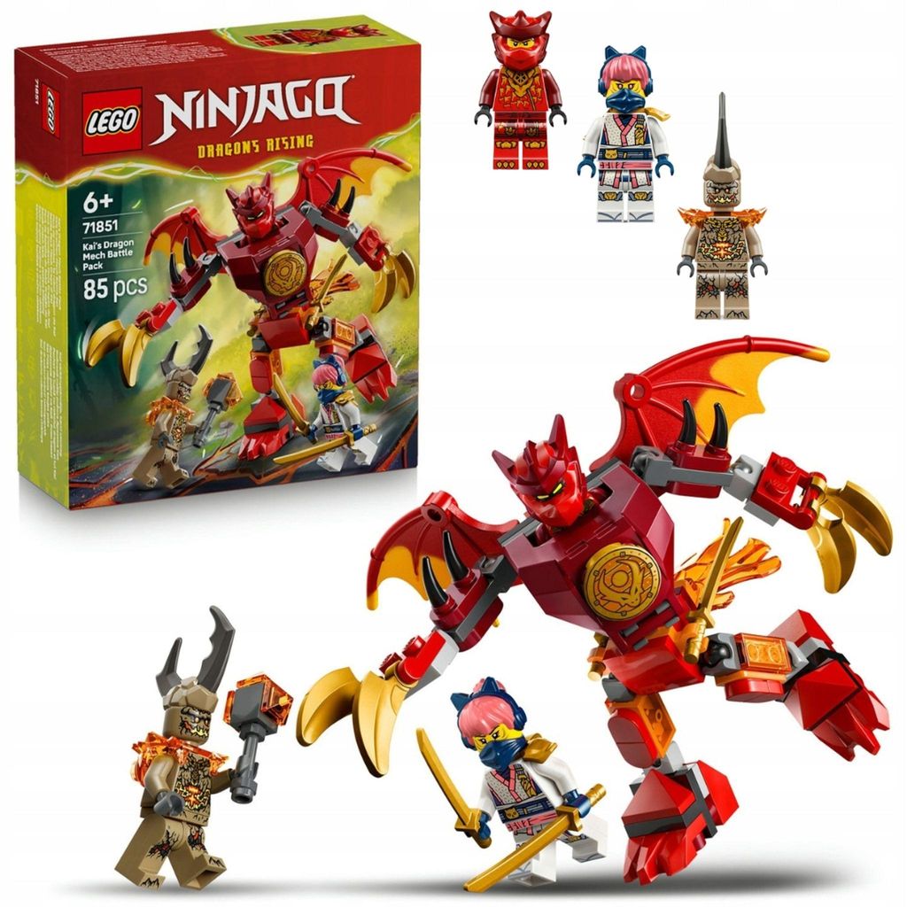 LEGO NINJAGO Ensemble de Combat avec le Robot Dragon de Kai Image du produit 