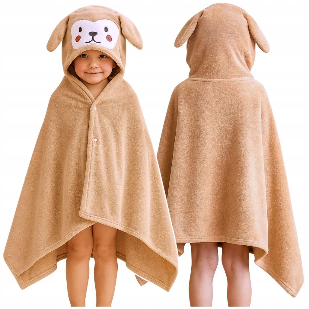 Ręcznik kąpielowy z kapturem dla dzieci 70x140 cm – miękkie Zdjęcie produktu 