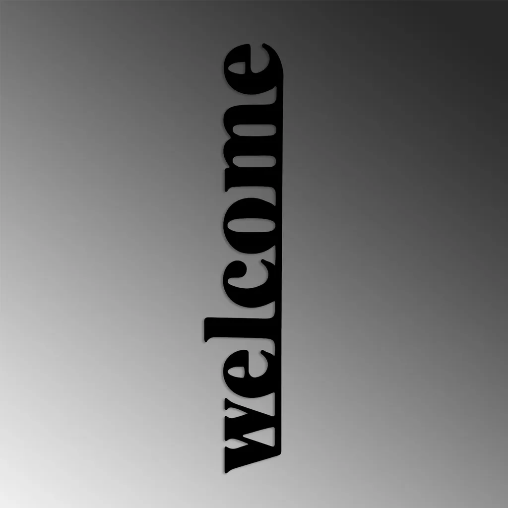 Accessoire Mural Noir en Acier Welcome-5 Wallity Format Vertical Slim - 5