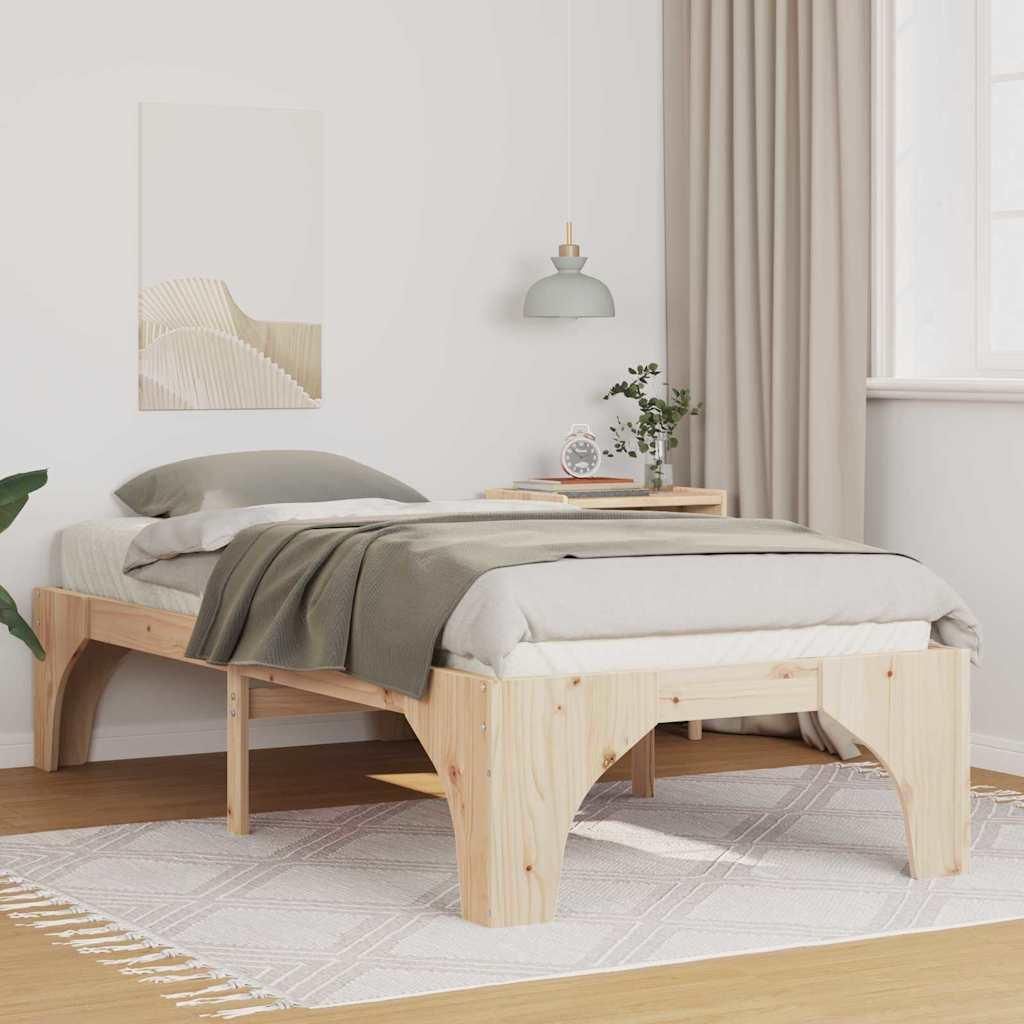Maison Exclusive - Bettrahmen Braun 100 x 200 cm Massives Kiefernholz