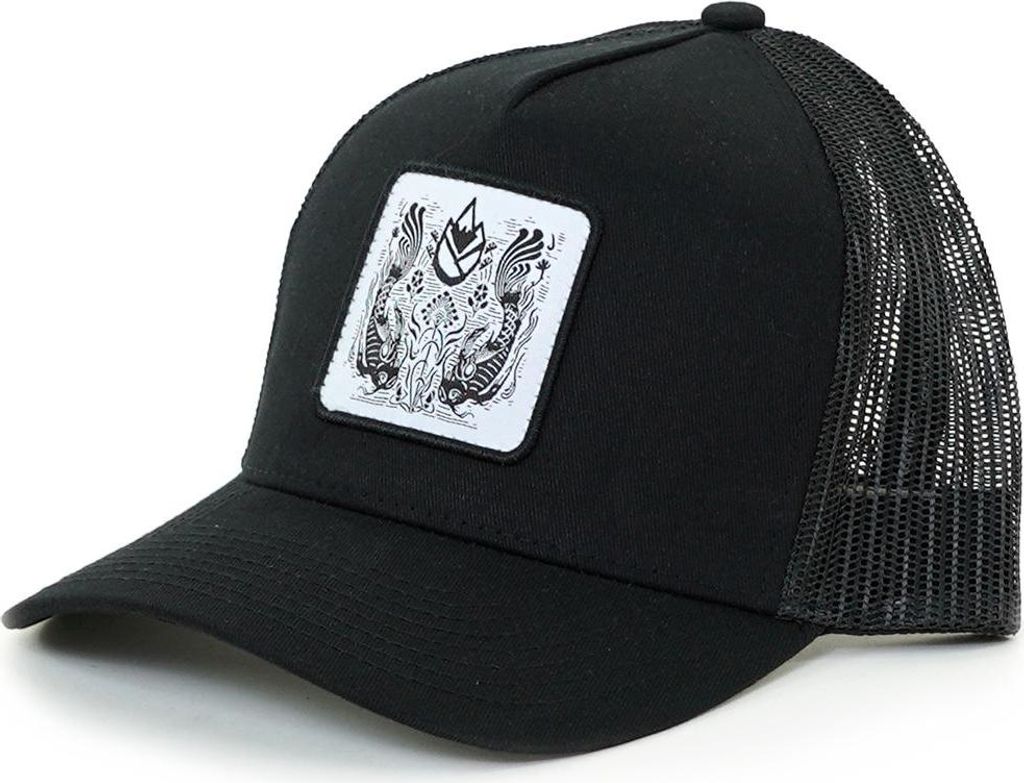 Koisunnyph Trucker Cap Koi-Design Schwarz Onesize 58 cm Produktbild 