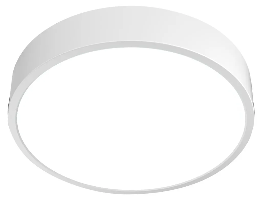 Plafonnier LED rond Botta Italux blanc 24W 2400lm 30cm IP44 pour salle de bain