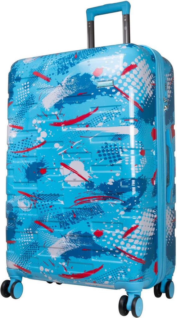 Hartschalen Trolley Koffer mit Dehnfalte - Cespara Hellblau Gr. XL