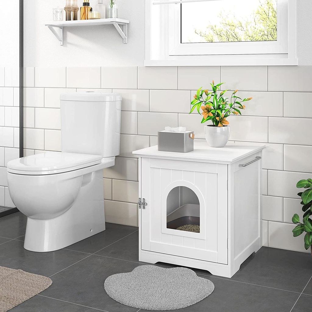 Yaheetech 2er Set Katzentoilette Katzenklo Schrank Produktbild 3