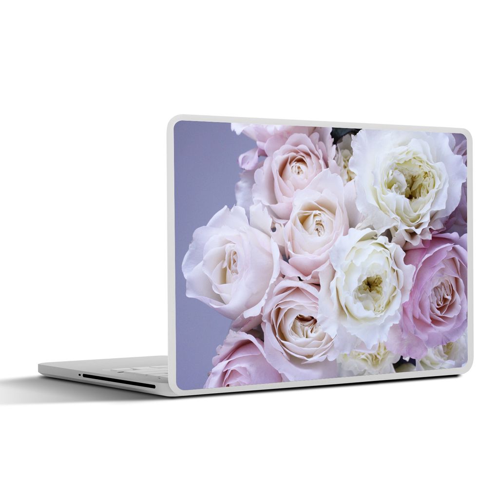 MuchoWow Laptop Aufkleber Sticker Cover Rosen - Blumen - Lila 40x30 cm - Laptop Dekoration - Selbstklebend