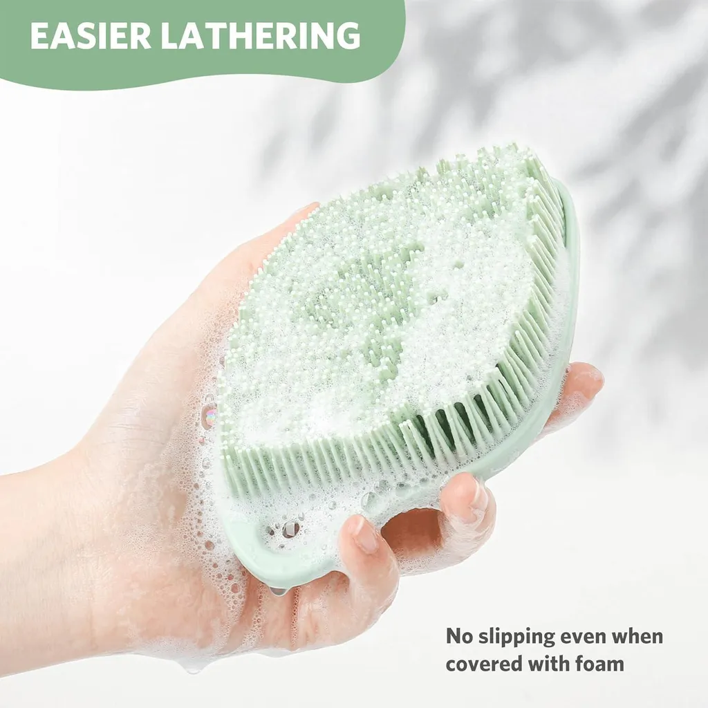 Brosse de douche silicone anti-irritation pour les peaux très sensibles - 4