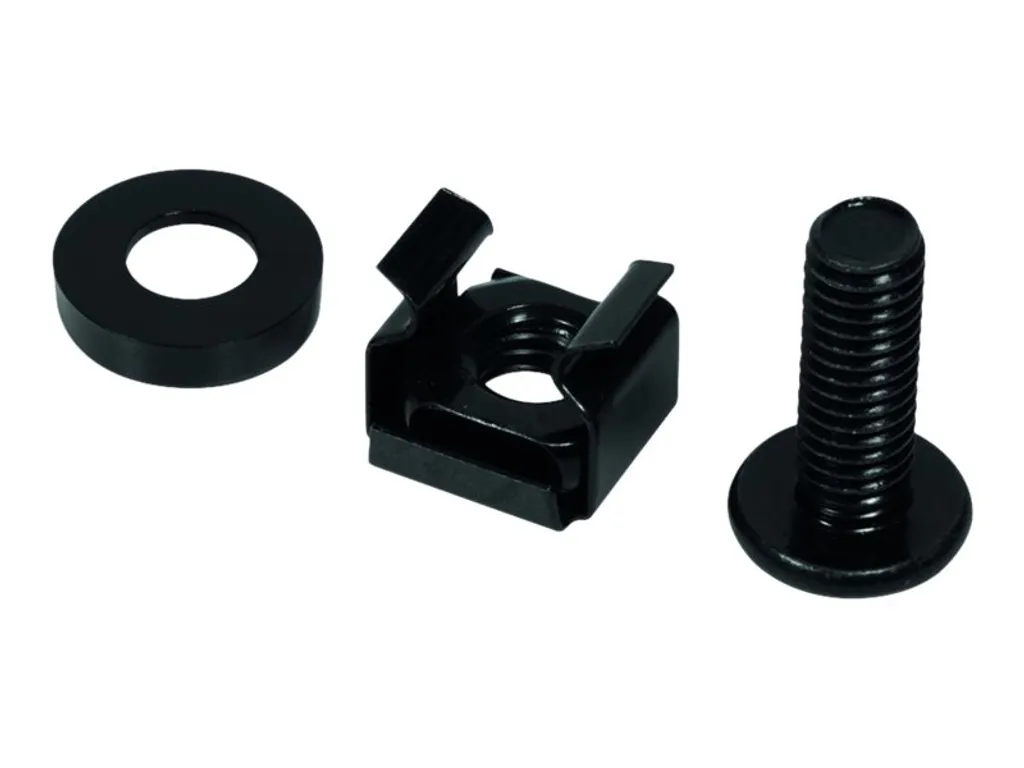 LogiLink AC116 Kit Montaggio M6 50 Pezzi per Rack 19" - Viti e Dadi Neri