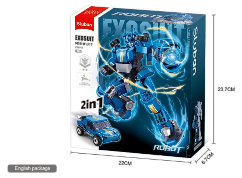 Cadeau Enfant : Voiture de Sport Autobots Sluban M38-B1317 à Construire