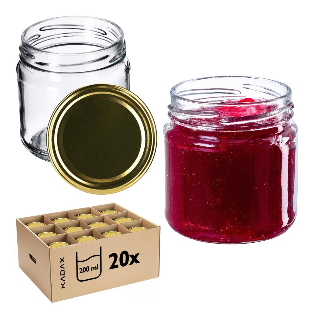 Zavarovacie poháre KADAX "Lerma", 200 ml, zlaté viečko, 20 Obrázok produktu 