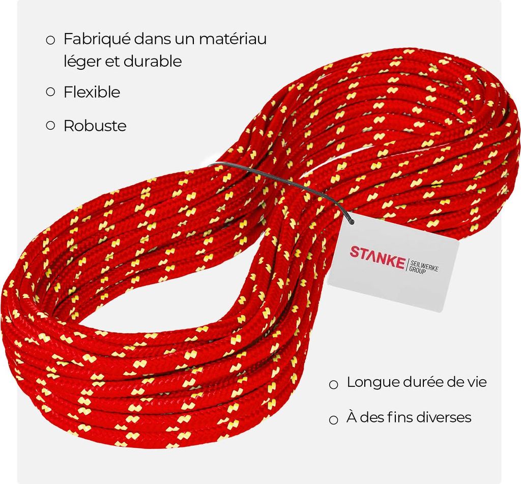 Seilwerk STANKE Corde polypropylène blanc 10mm 25m - Image du produit 