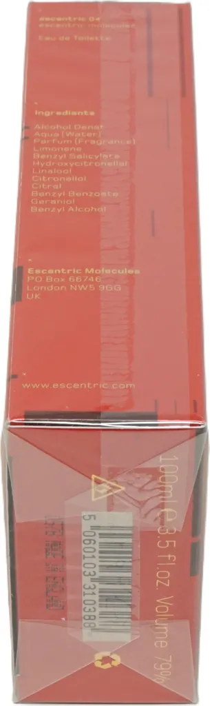 Fragrance Escentric 04 Eau de Toilette 100ml - Idéal pour Signature Quotidienne