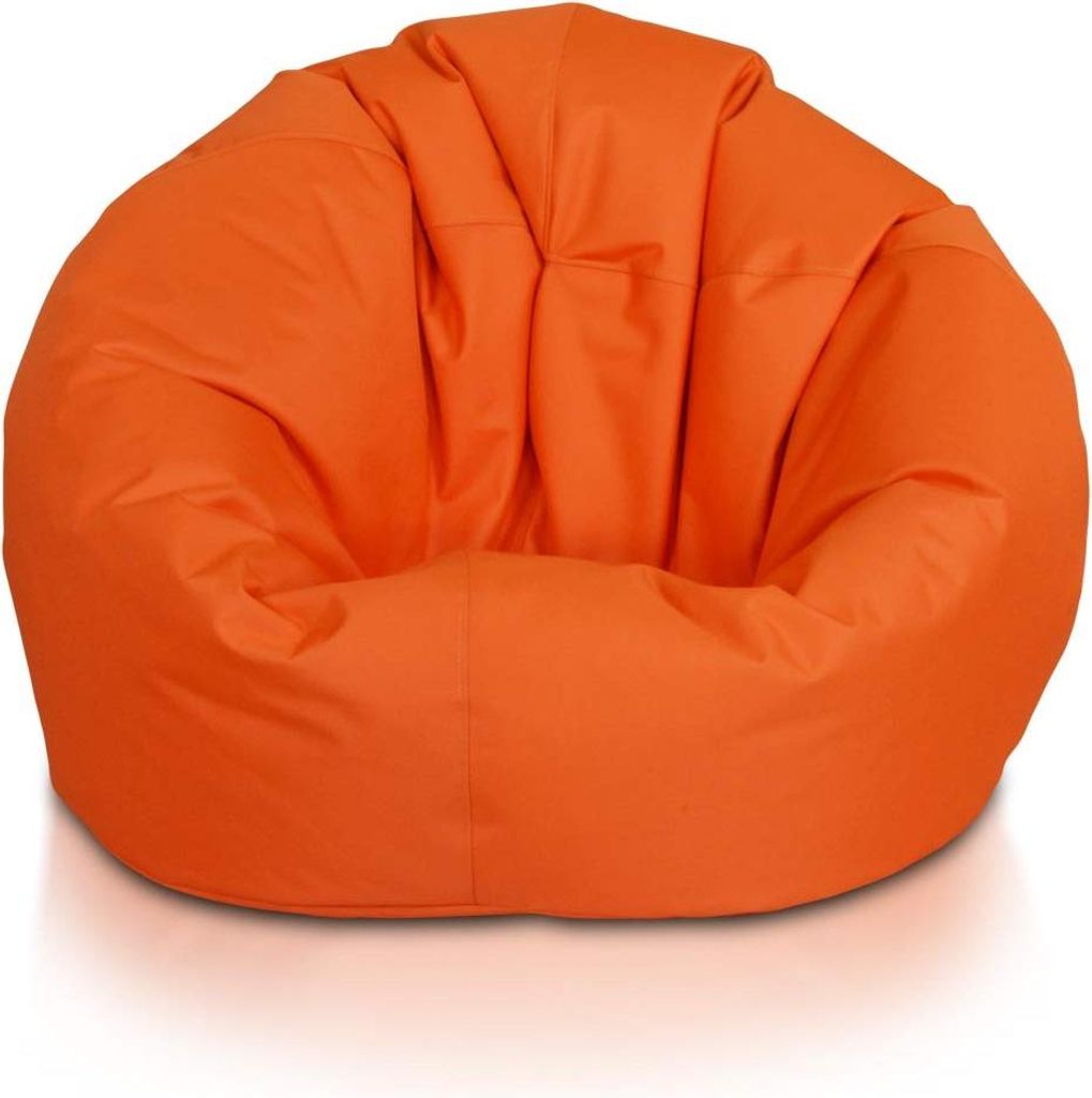 Ecopuf - Sitzsack, Schlumpf zum Sitzen Innen- und Außen, Größe M, Orange Nc9