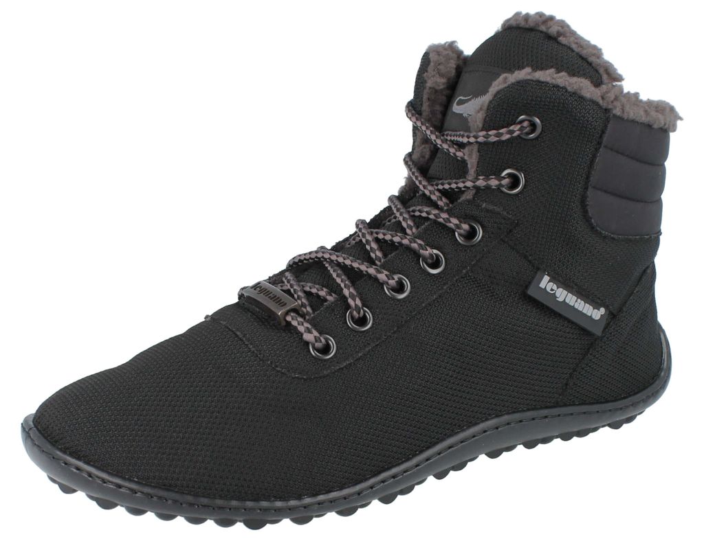 LEGUANO Kosmo Barfußschuhe gefüttert schwarz Textil - Produktbild 
