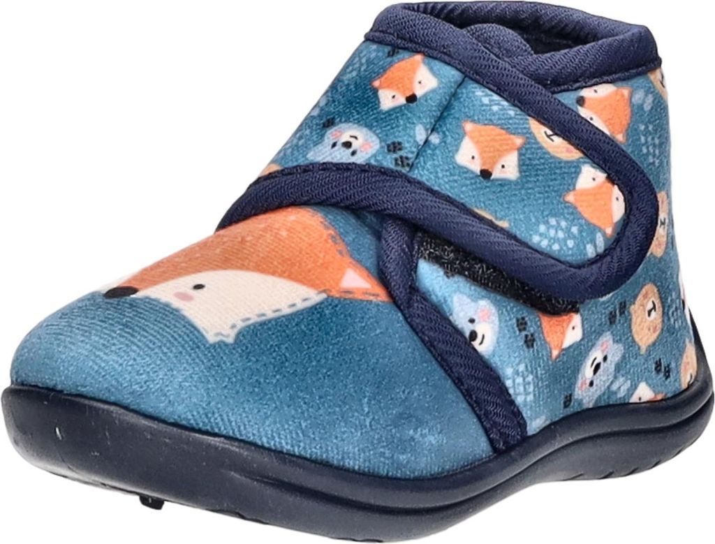 Home Comfort Kinder-Hausschuh Blau-Mehrfarbig, Farbe:blau, EU Größe:20