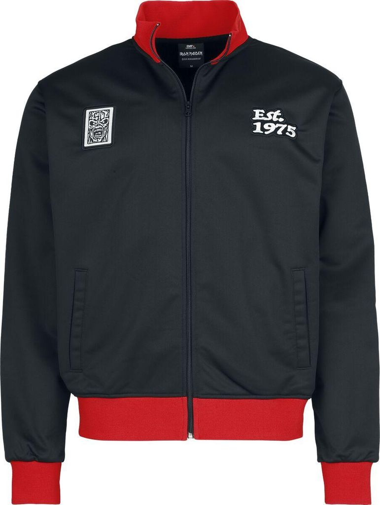 Iron Maiden Trainingsjacke Herren Soccer Trackjacket schwarz/rot 4XL