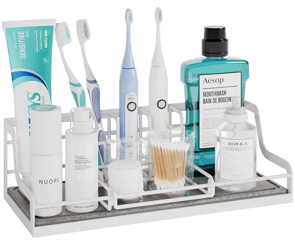 Support brosse à dents électrique blanc à séchage rapide en diatomite bio