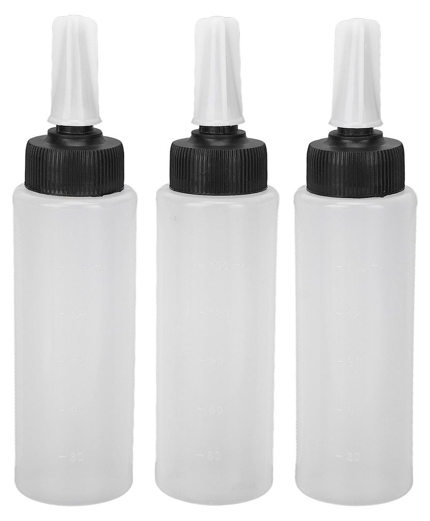 3 Stück Haarfarbe Shampoo Applikator Flasche nachfüllbar Salon Squeeze mit Deckel