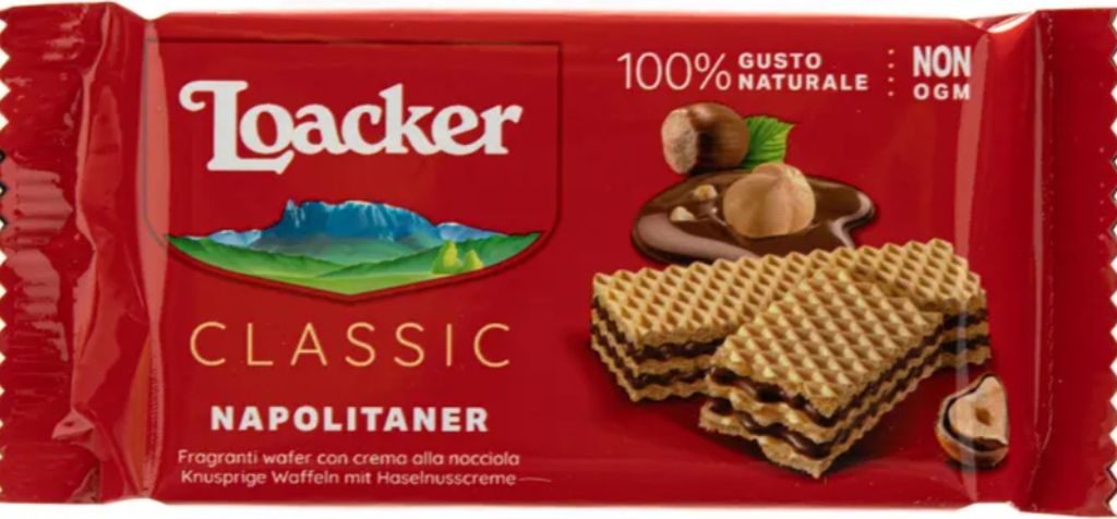 Loacker Classic Napolitaner knusprige Waffeln Haselnusscreme 45g