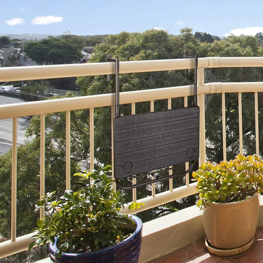 Table de balcon pliante gain de place - Solution pour balcon encombré - 6