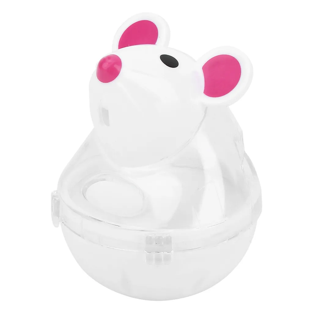 Pet Feeder Topo Interattivo - Dispenser Crocchette Bianco Gatto - 2