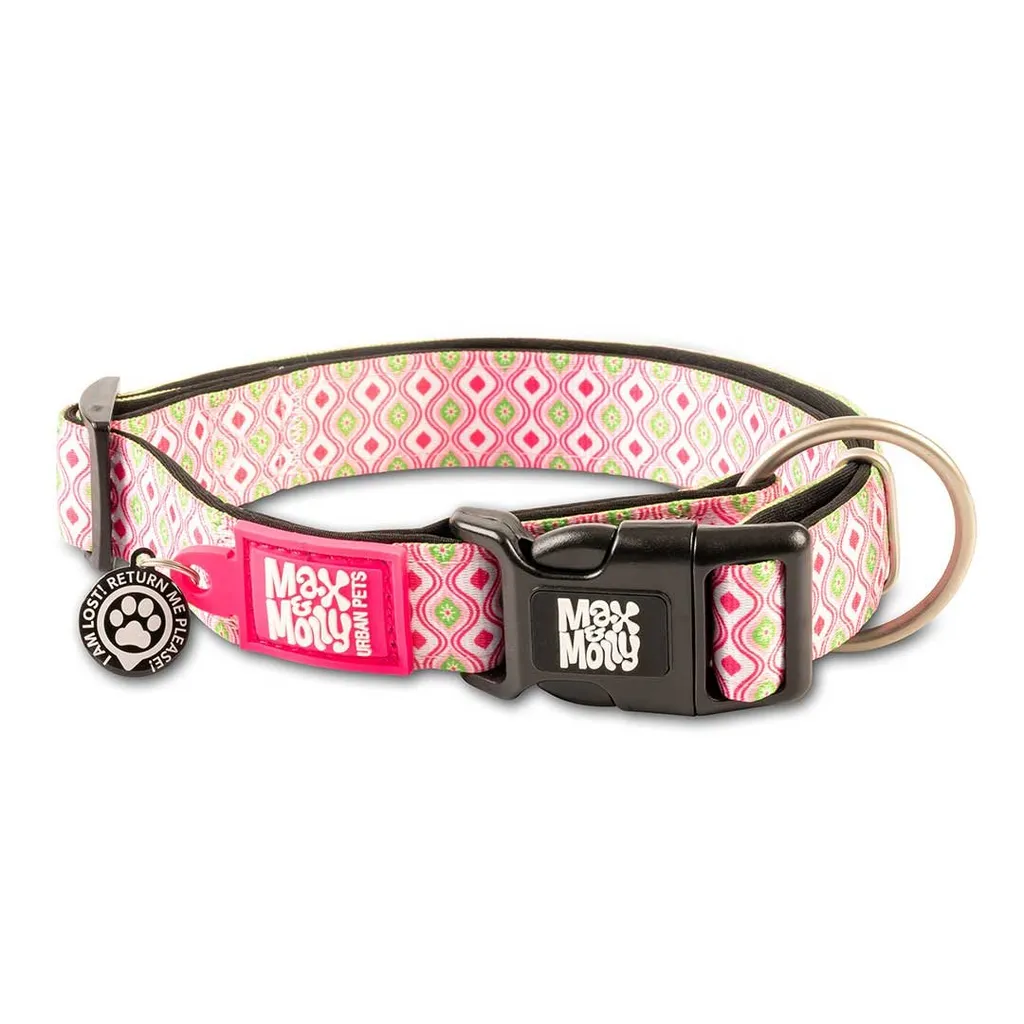 Collare Cani Max & Molly Retro Pink L - Eleganza e Protezione Smart