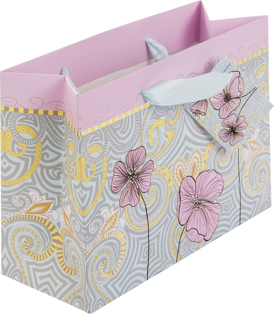 TURNOWSKY 46456 Geschenktragetasche Flora Flower - 25 x 18 x 10 cm