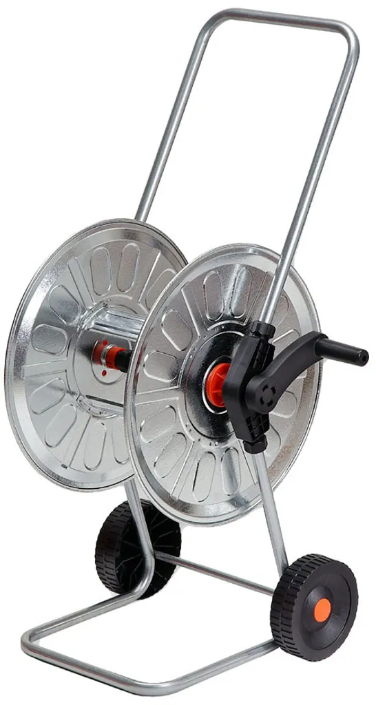 Dévidoir sur roues en zinc pour tuyau 60m 1/2 pouce Bradas AG212