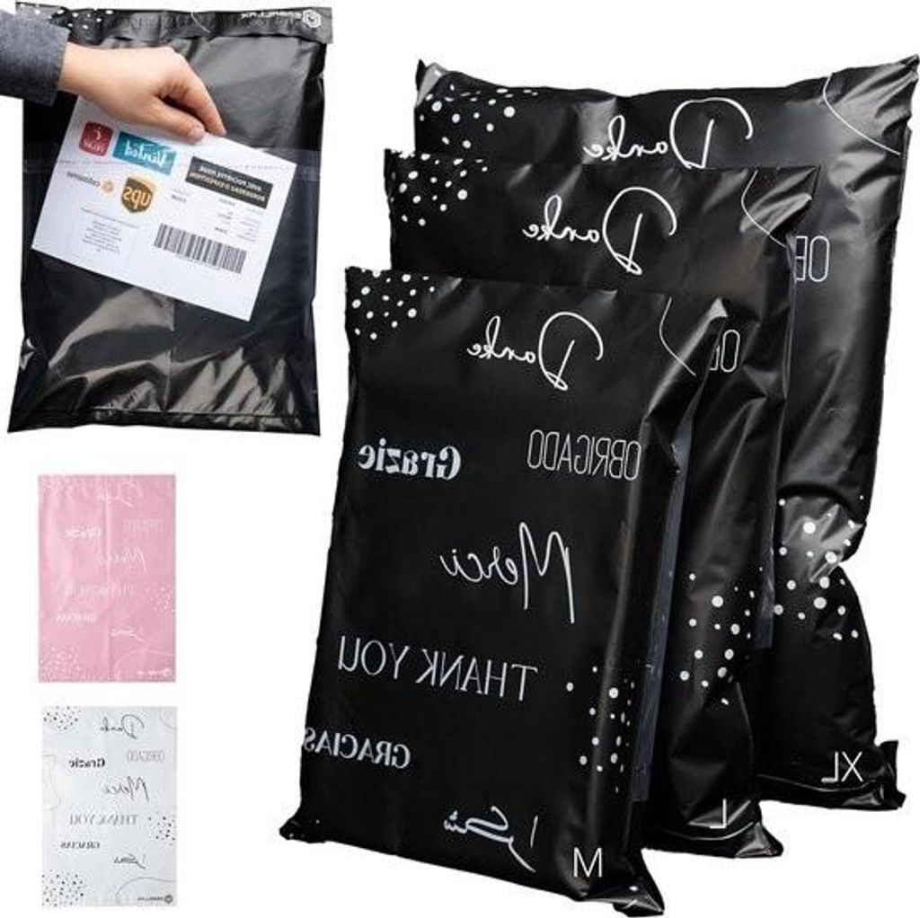 60 Versandtaschen für Kleidung mit Vinted-Versandetiketten – 3 Größen M–XL – Blickdicht, strapazierfähig, wasserdicht – Versandtaschen ...