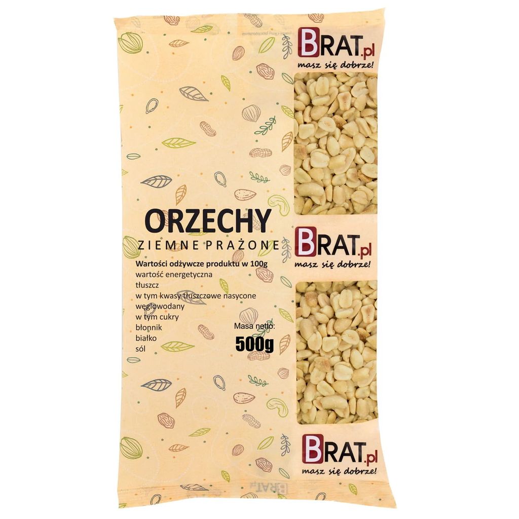 Pražené arašidy 500g Brat.pl Obrázok produktu 
