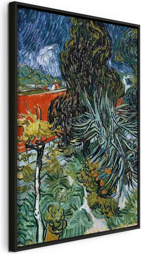 Italienischer Leinwand Leinwandbild - The Garden of Dr. Gachet in Auvers (Vincent Van Gogh) 80x120 cm Reproduktionen l-F-10643-b-a