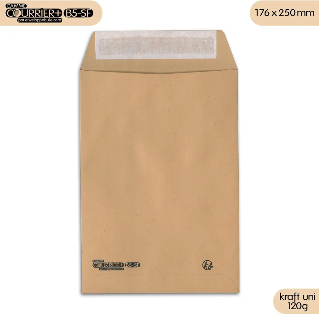 Enveloppes B5 kraft brun pour envoi de dossiers et brochures lot 1000