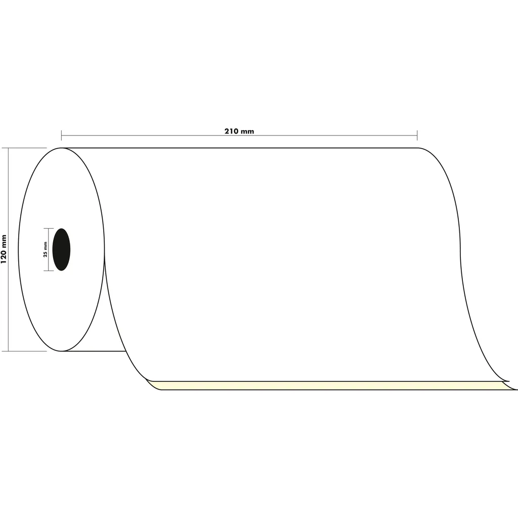 Papier Télex 2 plis Exacompta Blanc - Format 210x120 mm (52122E) x6