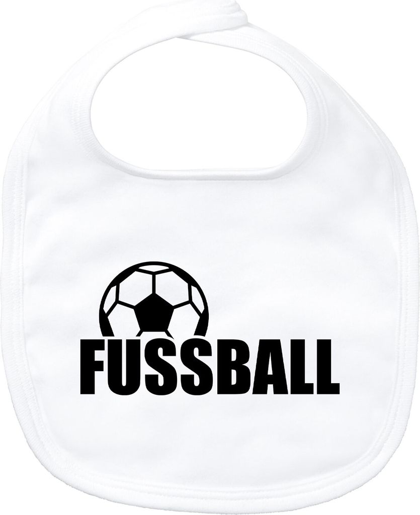 Huuraa Baby Lätzchen Fussball Ball White Klettverschluss Baumwolle Latz Geschenkidee
