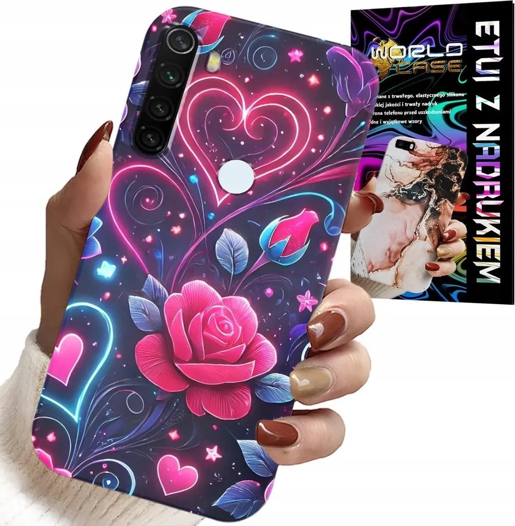 Offerta Xiaomi Note 8T Cover Rosa Cuore + Vetro Temperato Gratis