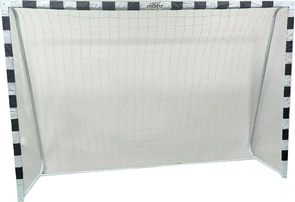 But de football noir et blanc 300x200x90 cm New Sports pour jardin